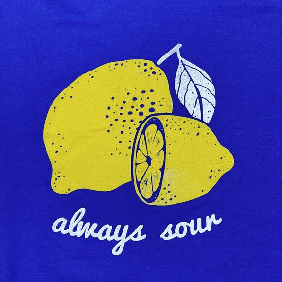 A. Lab Zumiez Always Sour Lemon Cropped Fleece Hoodie Graphic Lemoncello Size XL - Picture 3 of 5